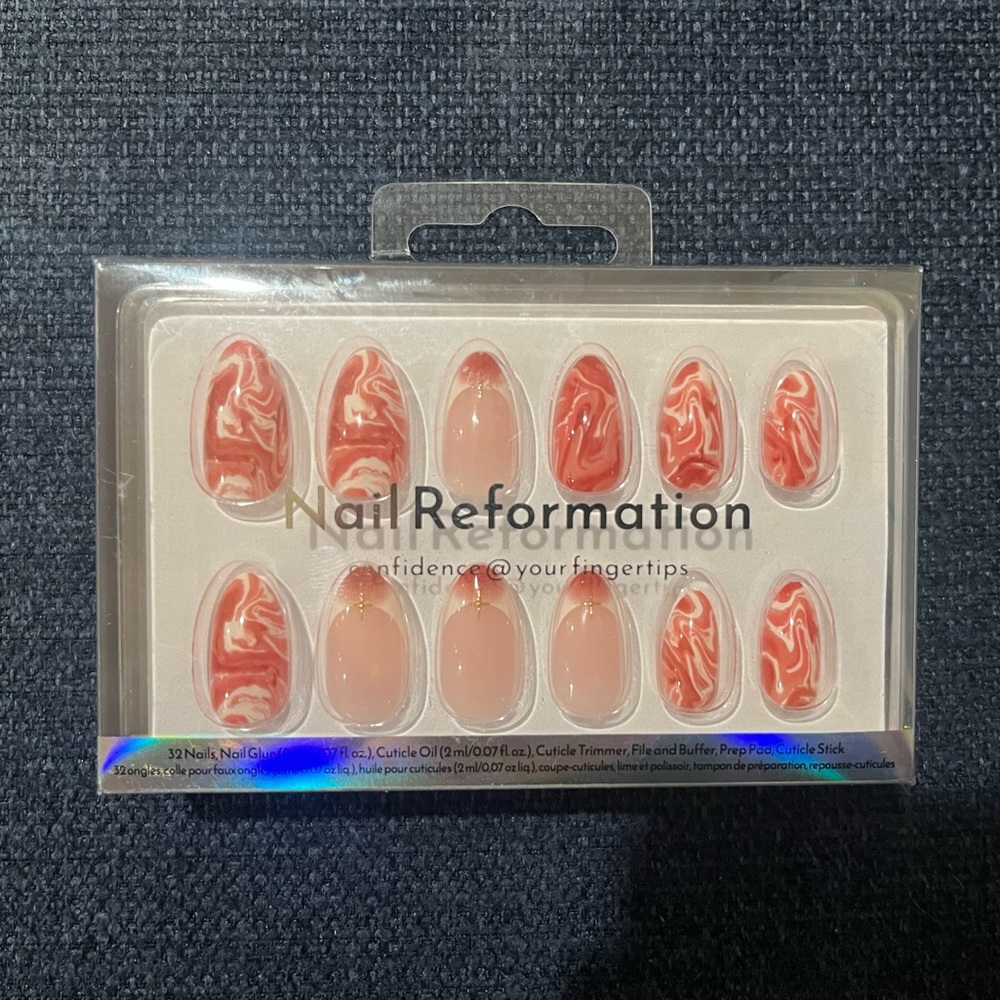 Nail Reformation Cinnamon Swirl Short Almond Press-on Nails